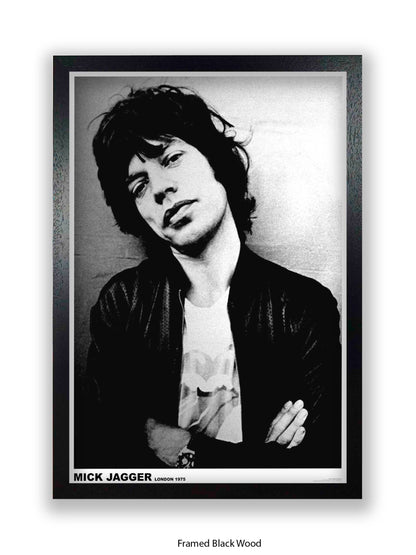 Rolling Stones - Mick Jagger - London 1975 - Poster