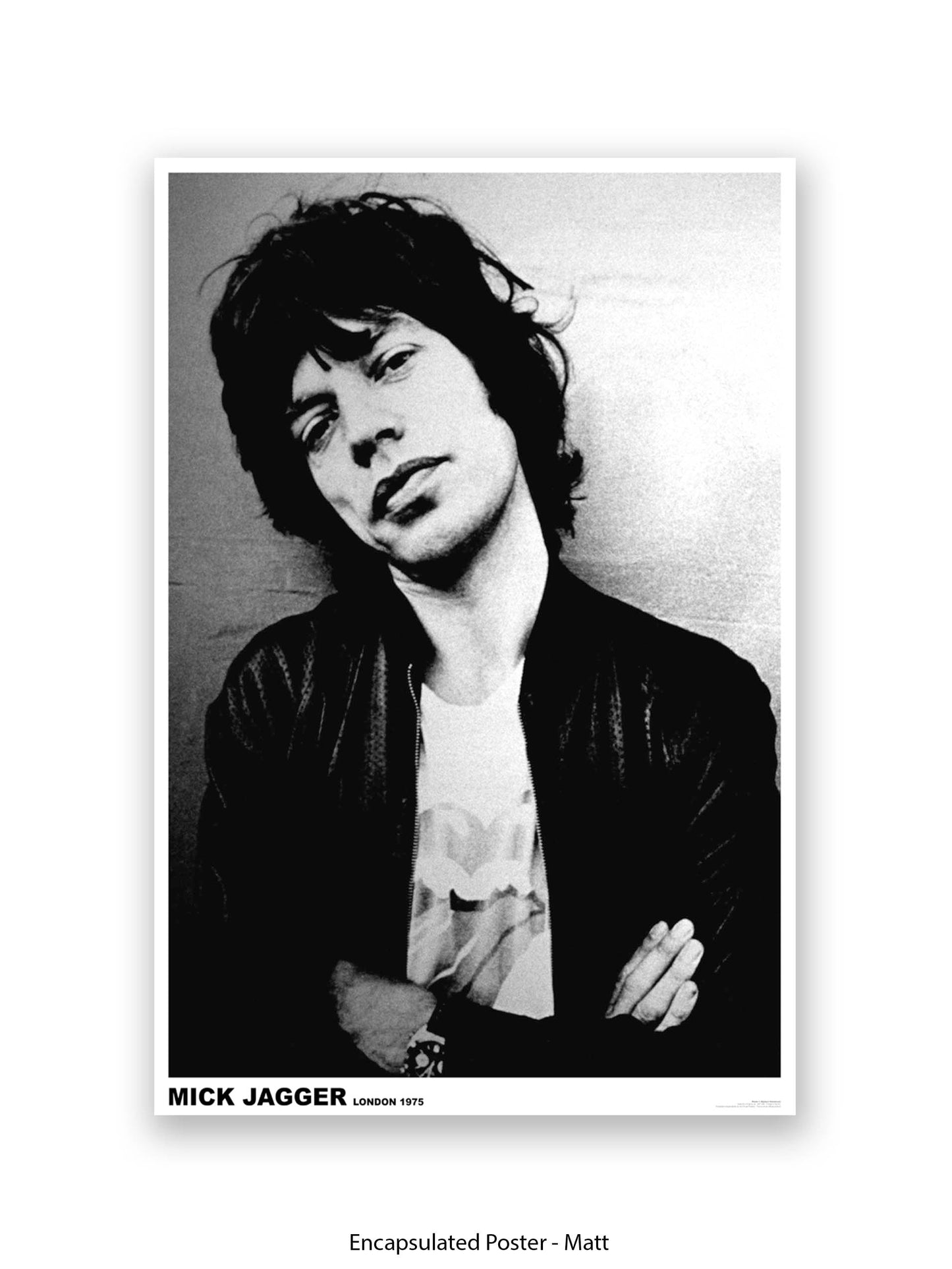 Rolling Stones - Mick Jagger - London 1975 - Poster