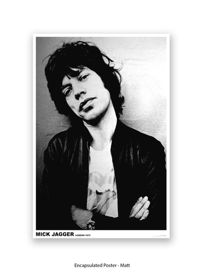 Rolling Stones - Mick Jagger - London 1975 - Poster