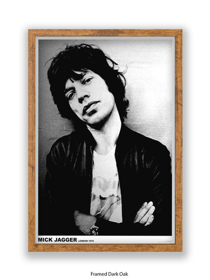 Rolling Stones - Mick Jagger - London 1975 - Poster
