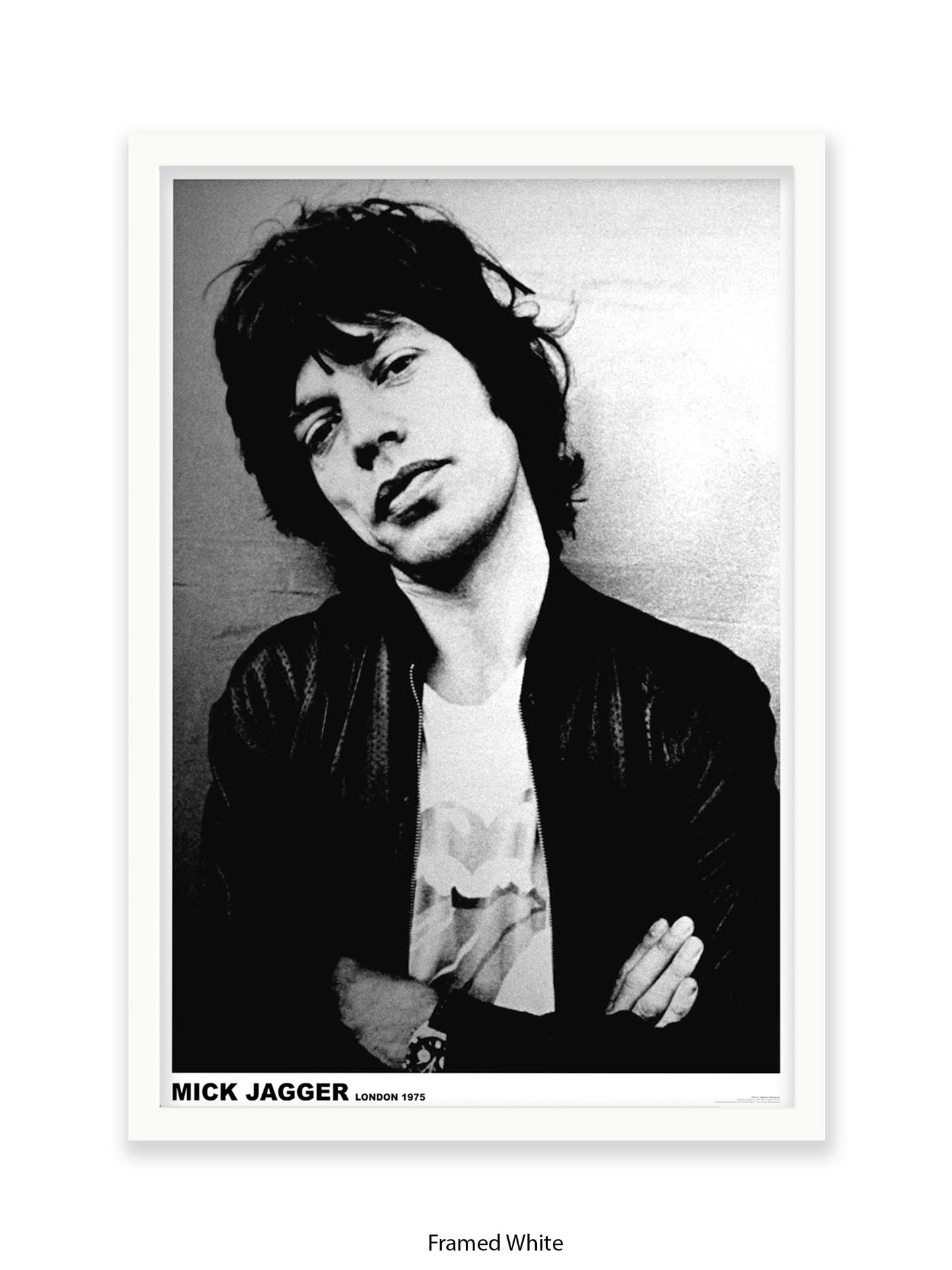 Rolling Stones - Mick Jagger - London 1975 - Poster