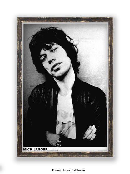 Rolling Stones - Mick Jagger - London 1975 - Poster