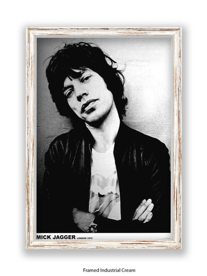 Rolling Stones - Mick Jagger - London 1975 - Poster