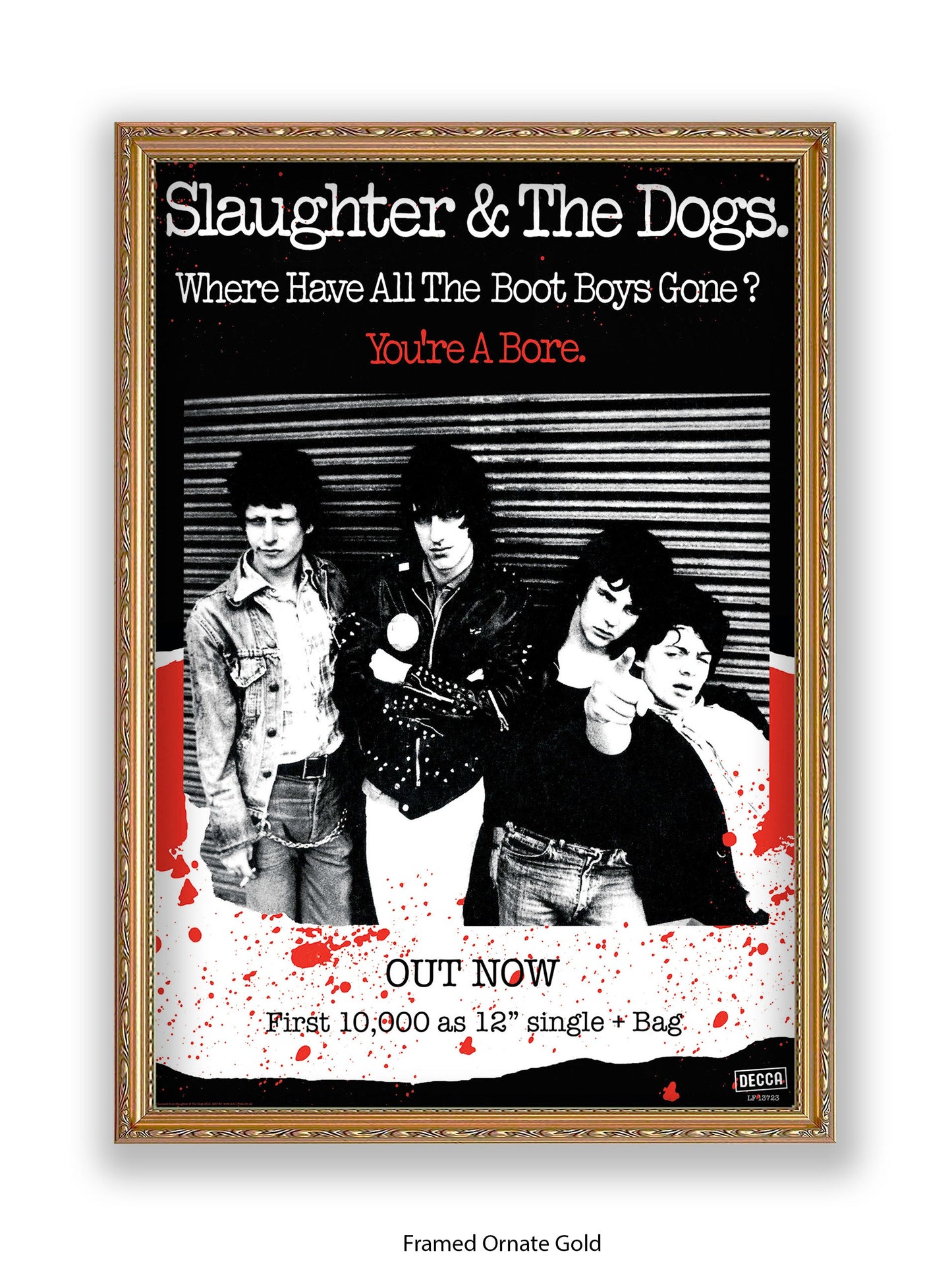 Slaughter & The Dogs You're a Bore - Out Now - Poster
