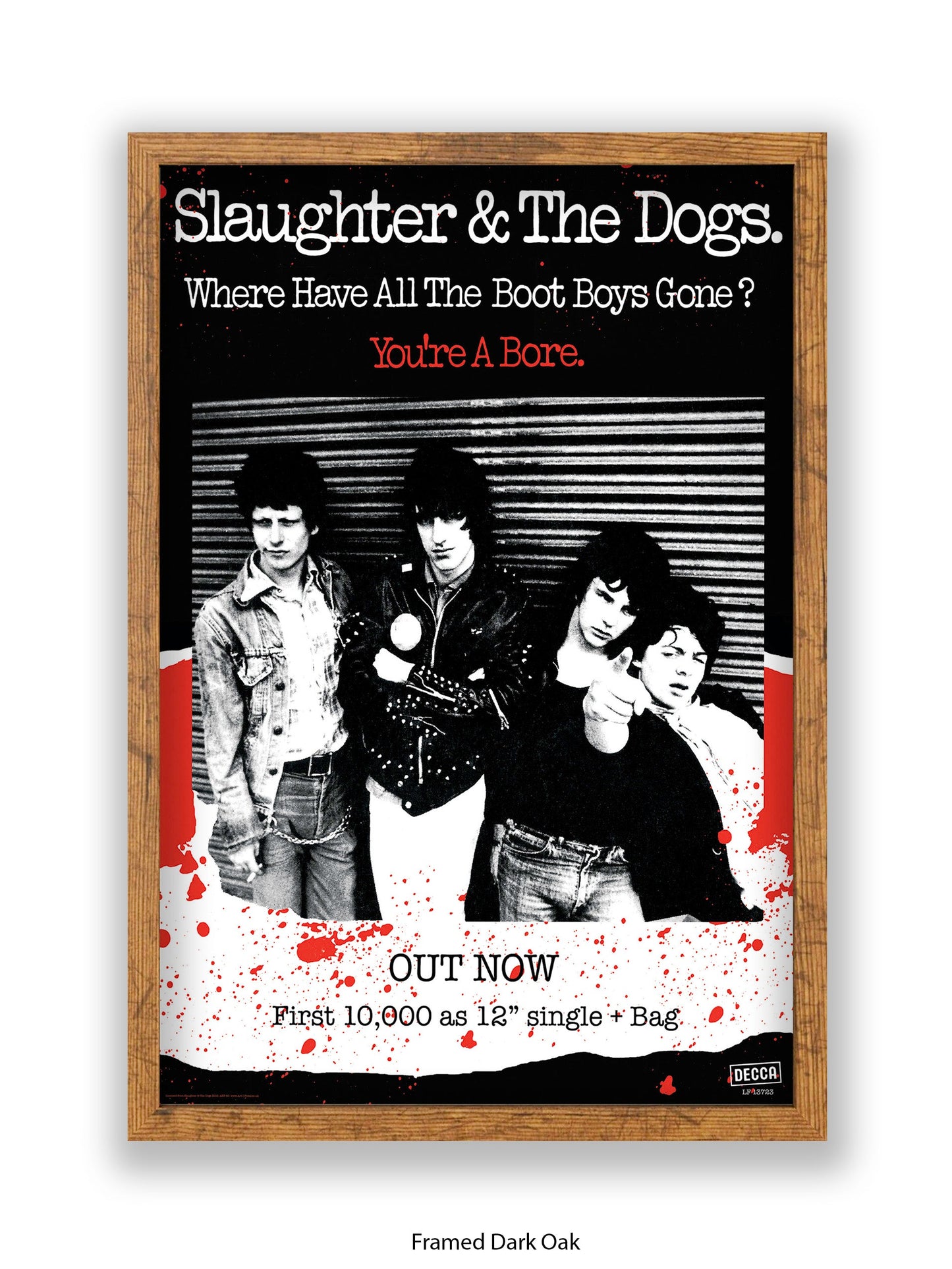 Slaughter & The Dogs You're a Bore - Out Now - Poster