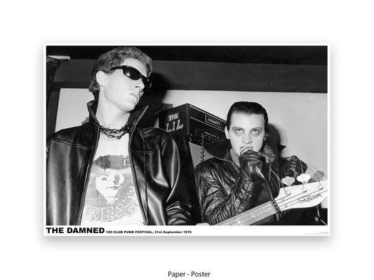 Damned 100 Club London 1976 Poster