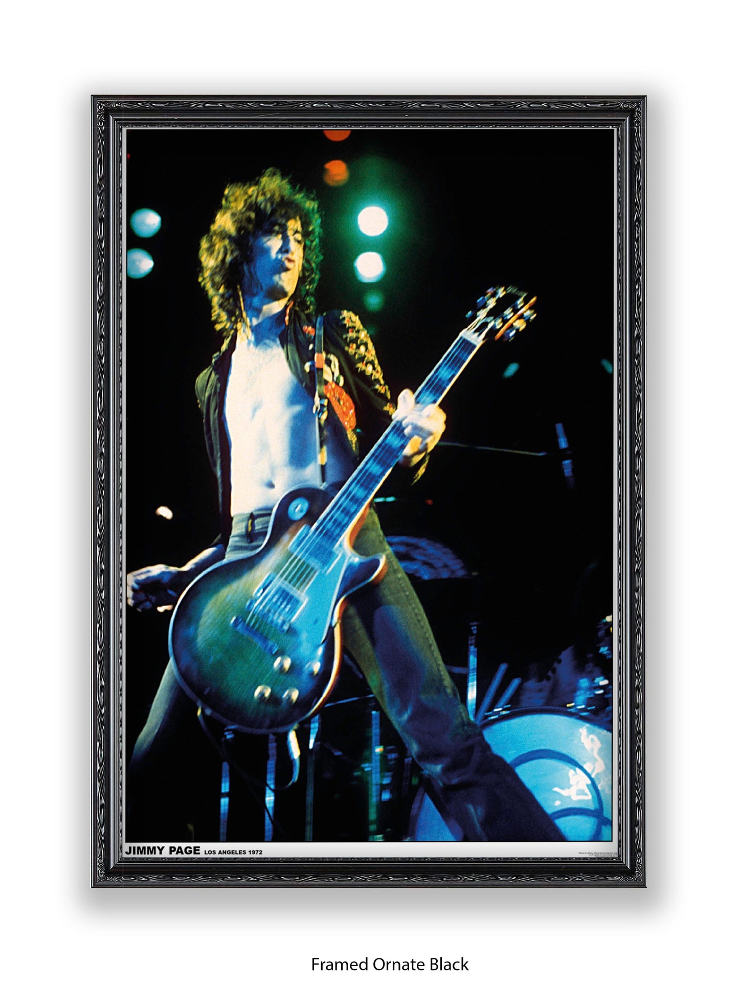 Led Zeppelin - Jimmy Page - Los Angeles 1972 - Poster