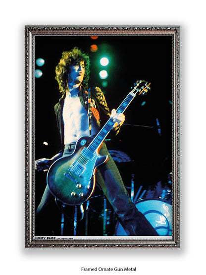 Led Zeppelin - Jimmy Page - Los Angeles 1972 - Poster