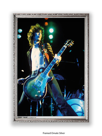 Led Zeppelin - Jimmy Page - Los Angeles 1972 - Poster