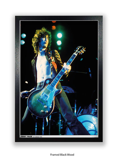 Led Zeppelin - Jimmy Page - Los Angeles 1972 - Poster