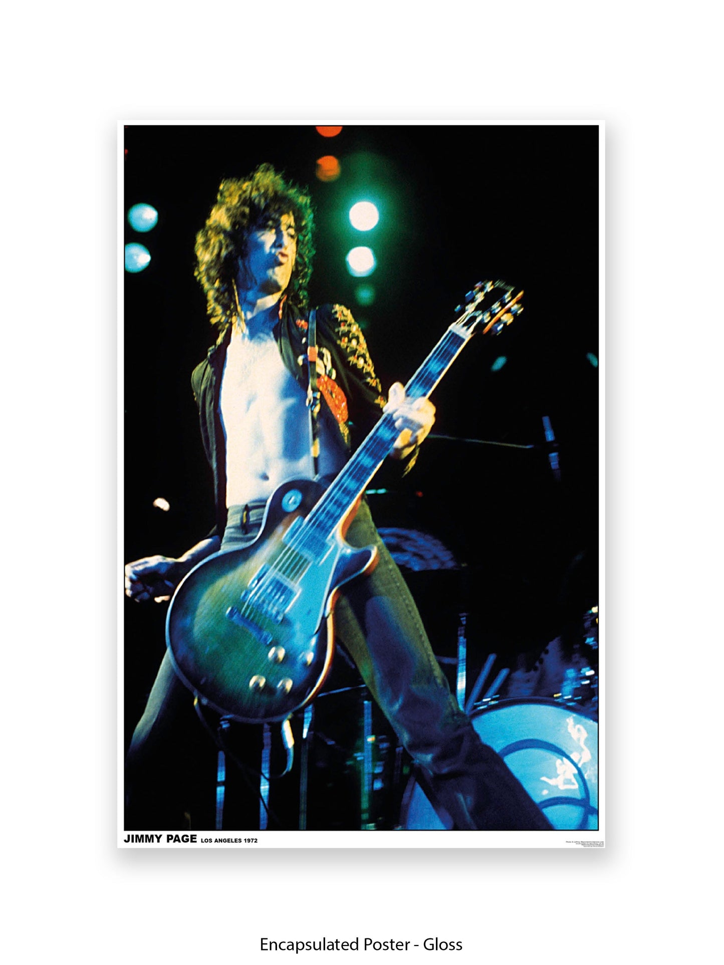 Led Zeppelin - Jimmy Page - Los Angeles 1972 - Poster