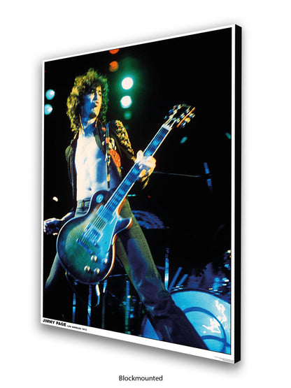 Led Zeppelin - Jimmy Page - Los Angeles 1972 - Poster