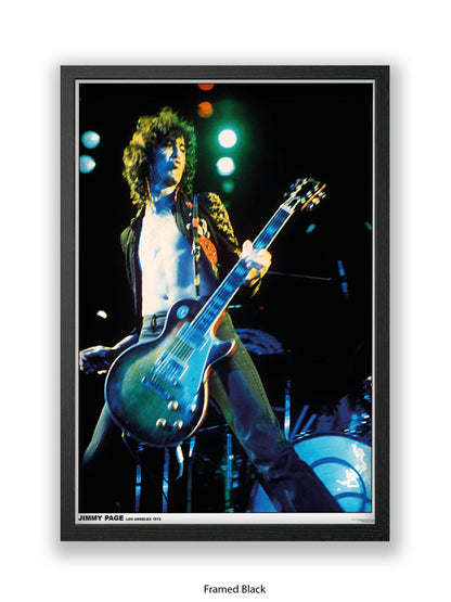 Led Zeppelin - Jimmy Page - Los Angeles 1972 - Poster