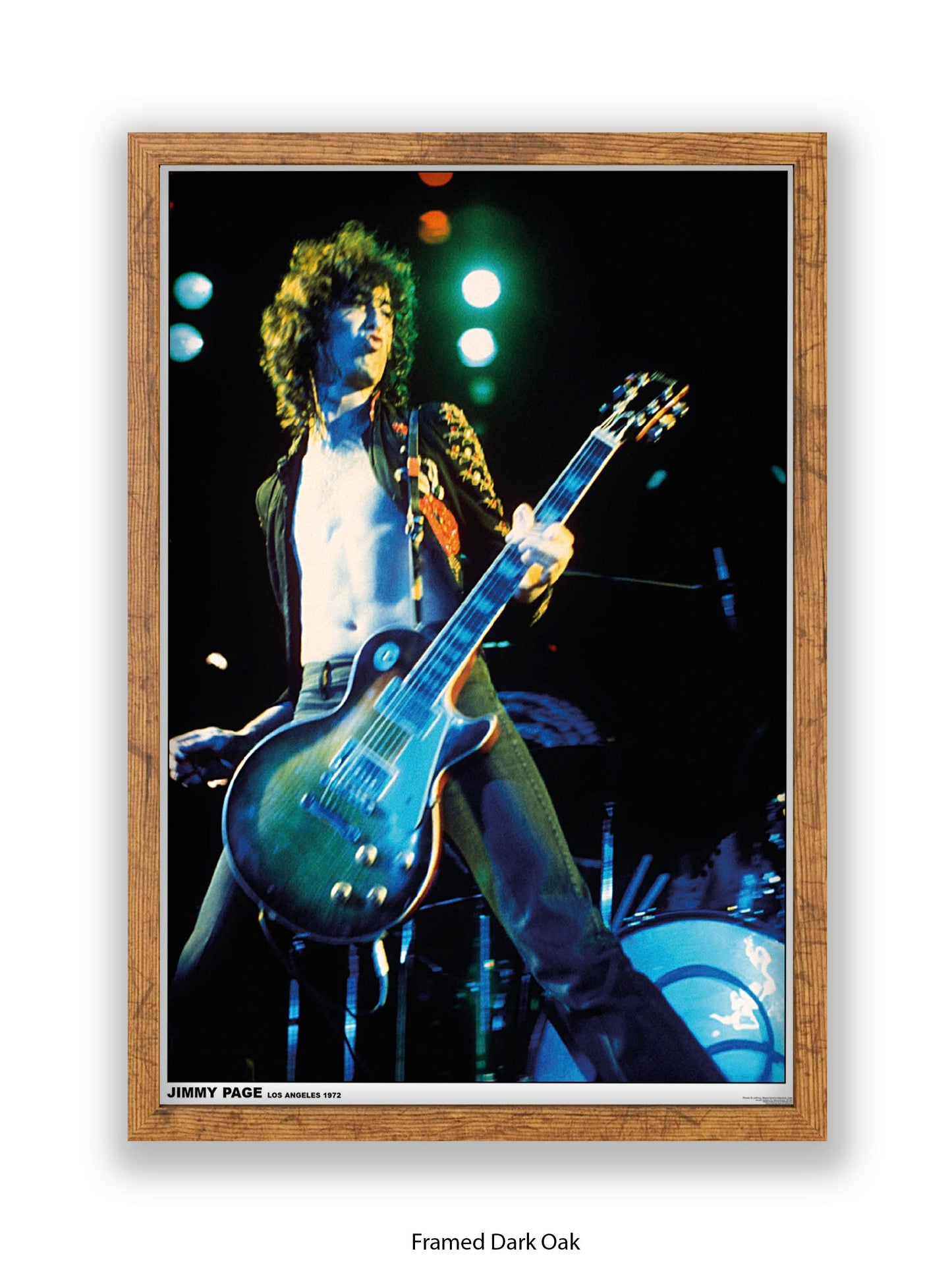 Led Zeppelin - Jimmy Page - Los Angeles 1972 - Poster