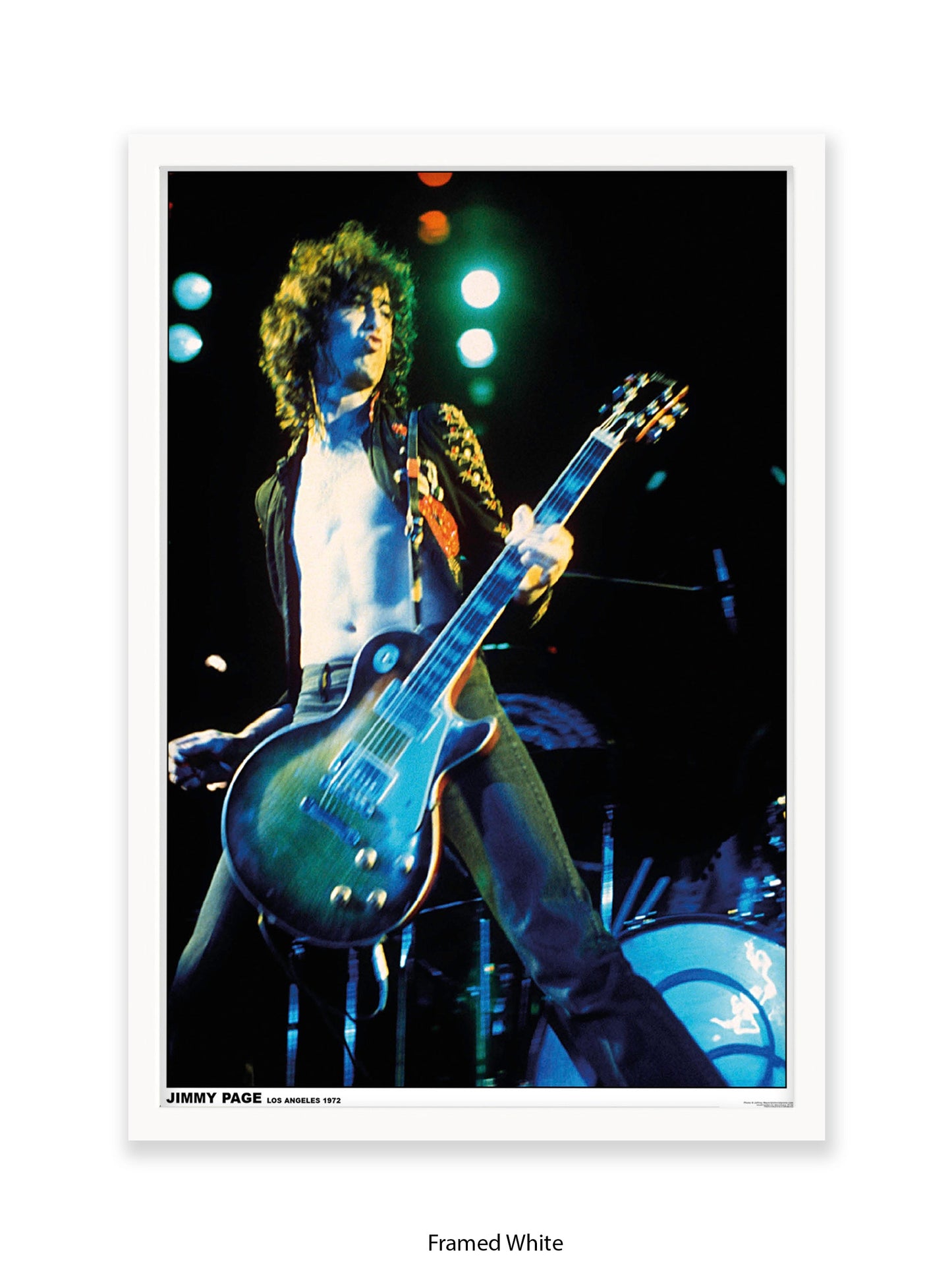 Led Zeppelin - Jimmy Page - Los Angeles 1972 - Poster