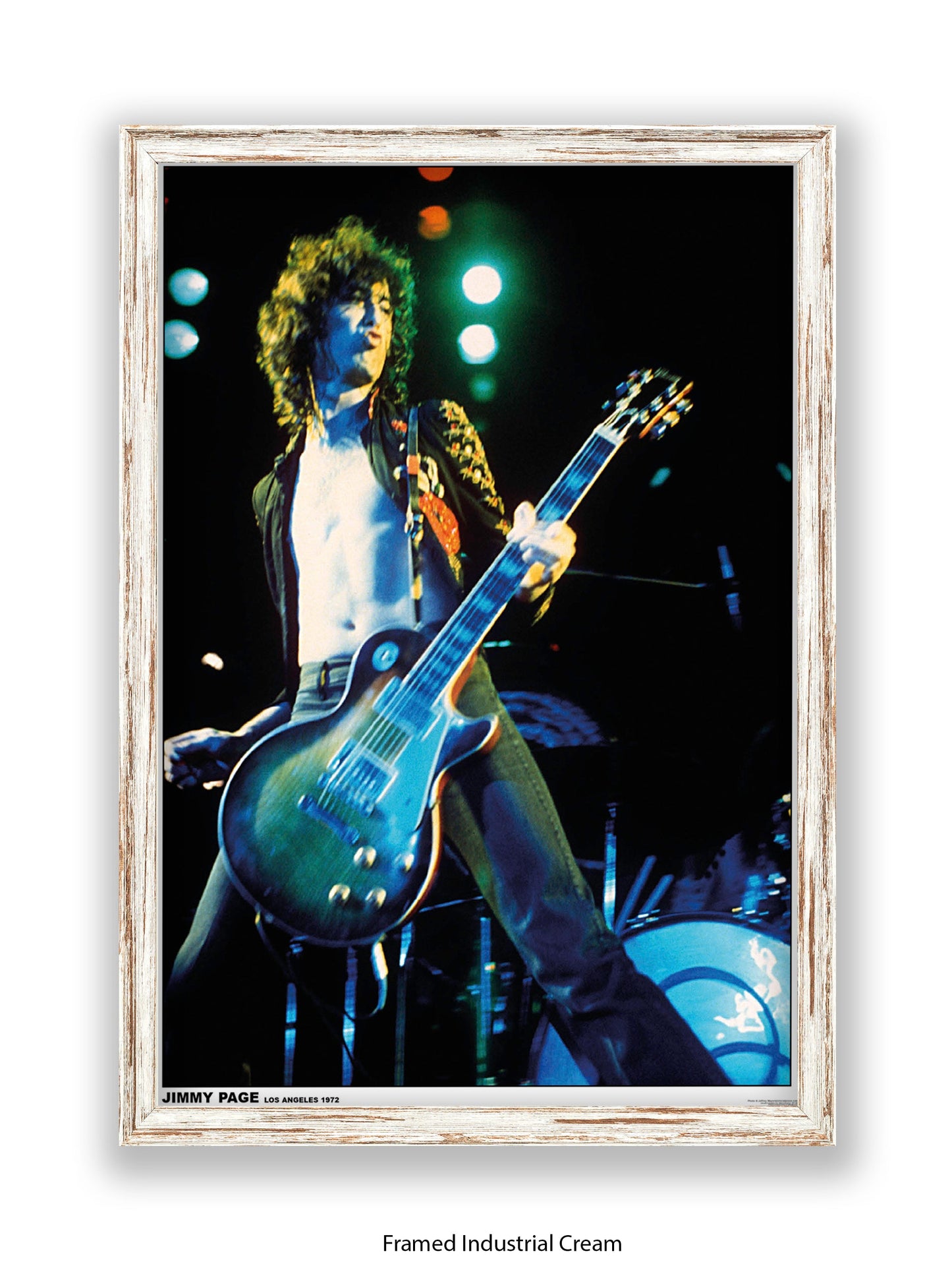 Led Zeppelin - Jimmy Page - Los Angeles 1972 - Poster