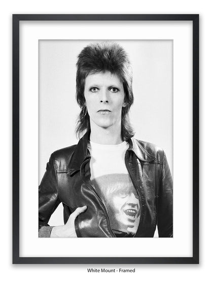 David Bowie - Leather Jacket - 1973 - Poster
