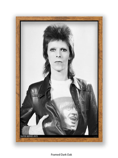 David Bowie - Leather Jacket - 1973 - Poster
