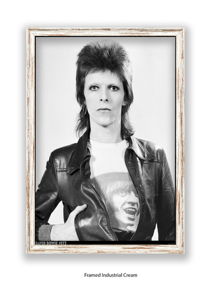 David Bowie - Leather Jacket - 1973 - Poster