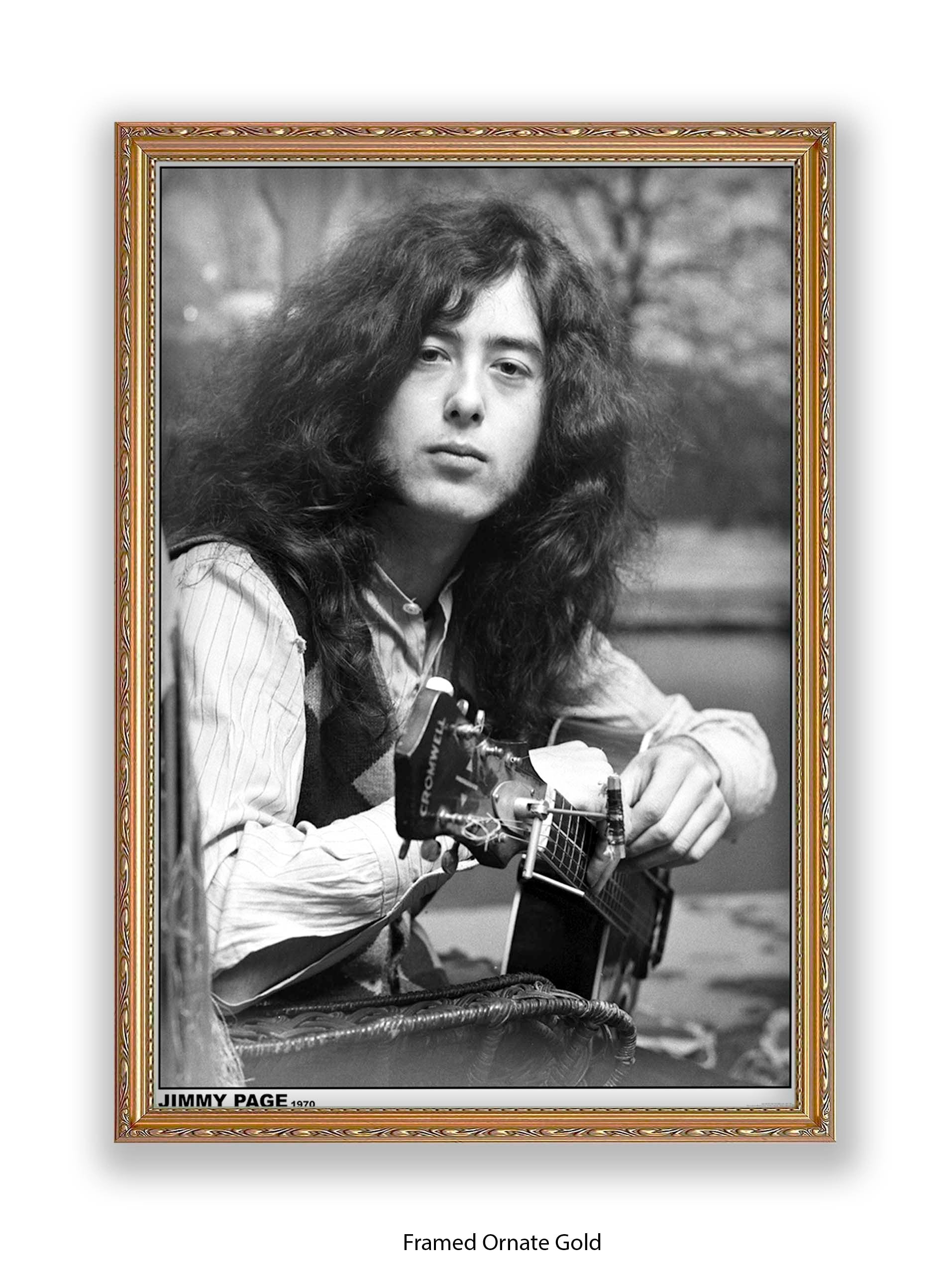 Jimmy Page - Led Zeppelin Guitar Legend Poster - Classic Rock Wall