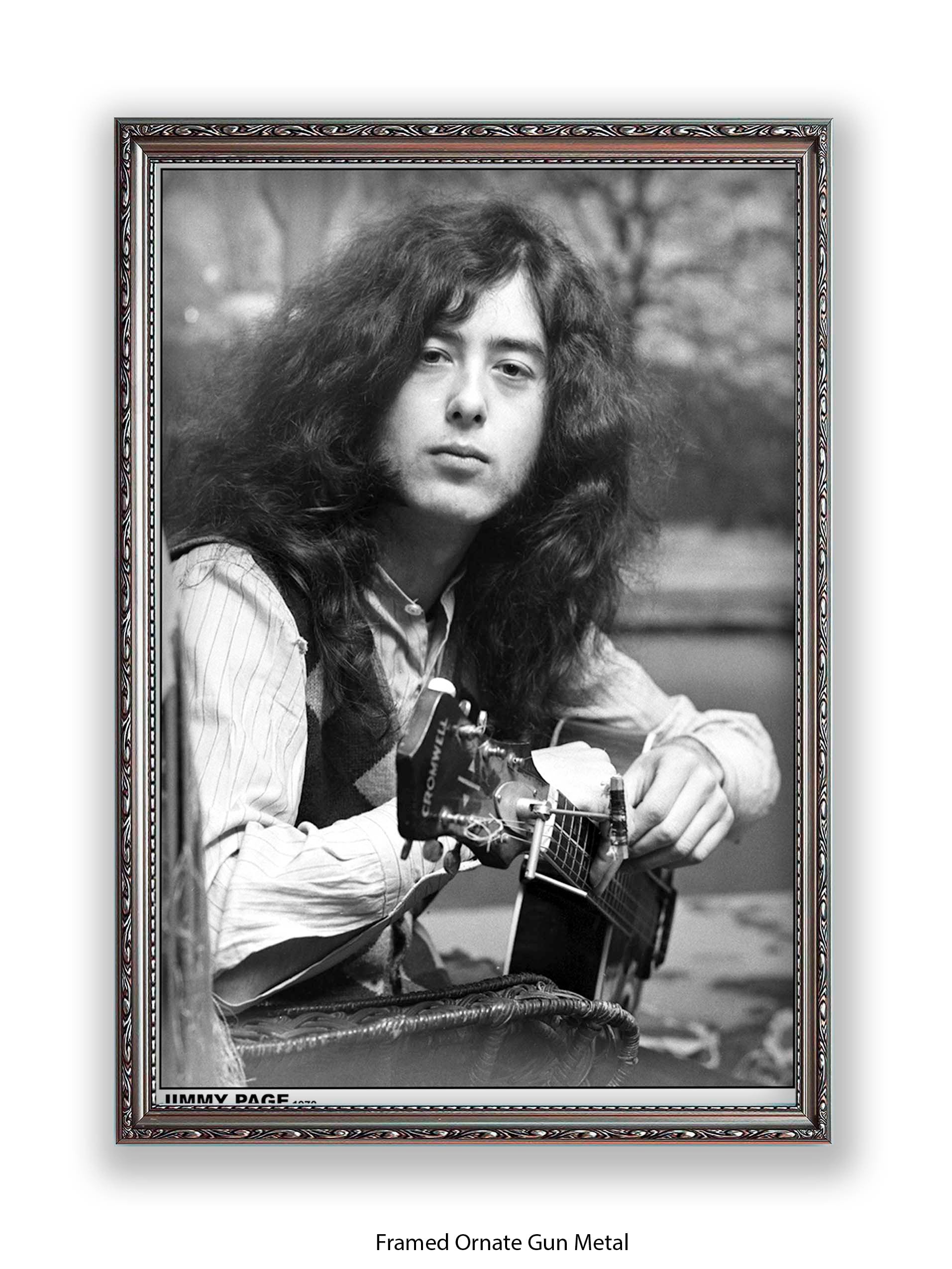 Jimmy Page - Led Zeppelin Guitar Legend Poster - Classic Rock Wall