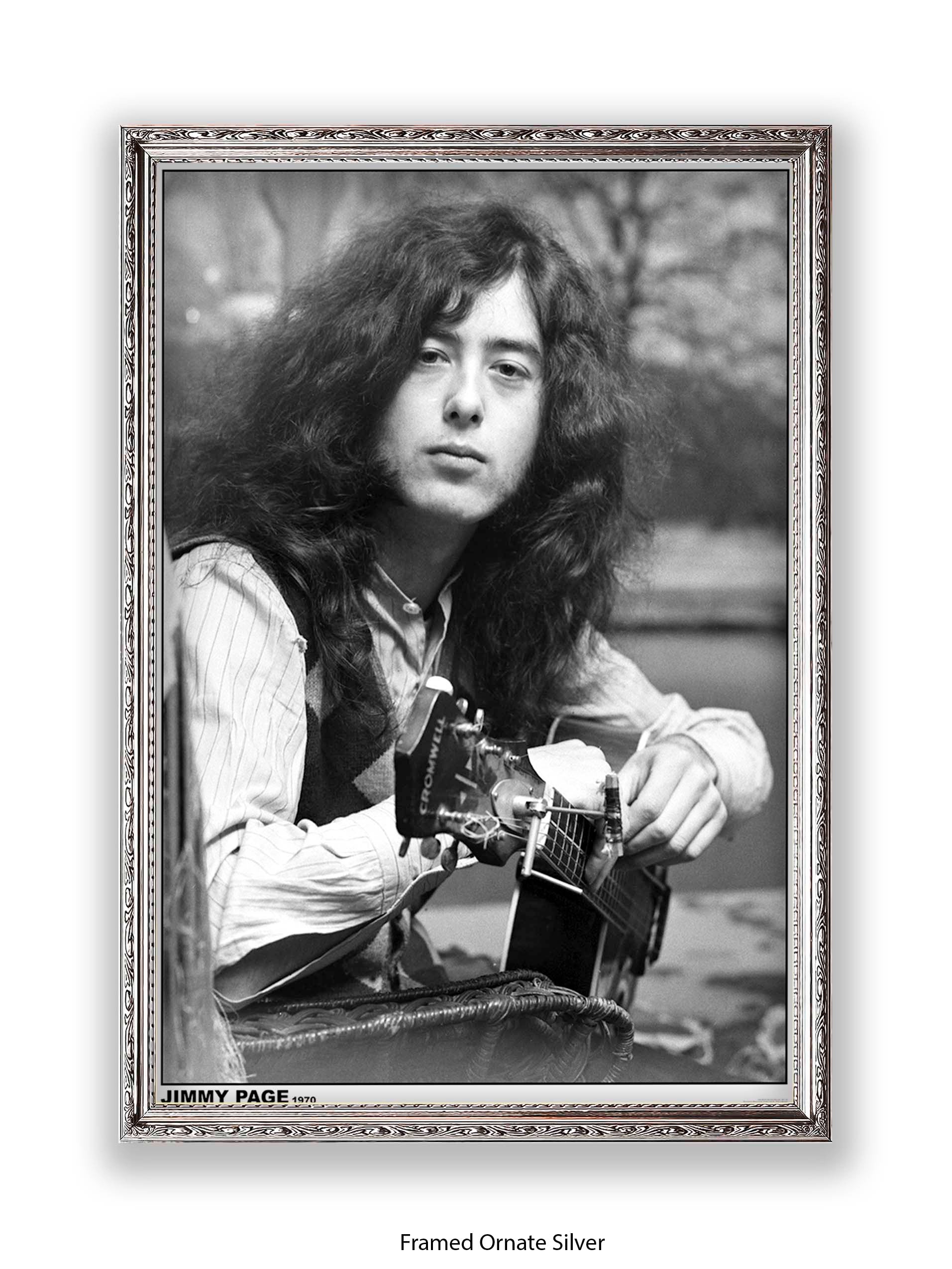 Jimmy Page - Led Zeppelin Guitar Legend Poster - Classic Rock Wall
