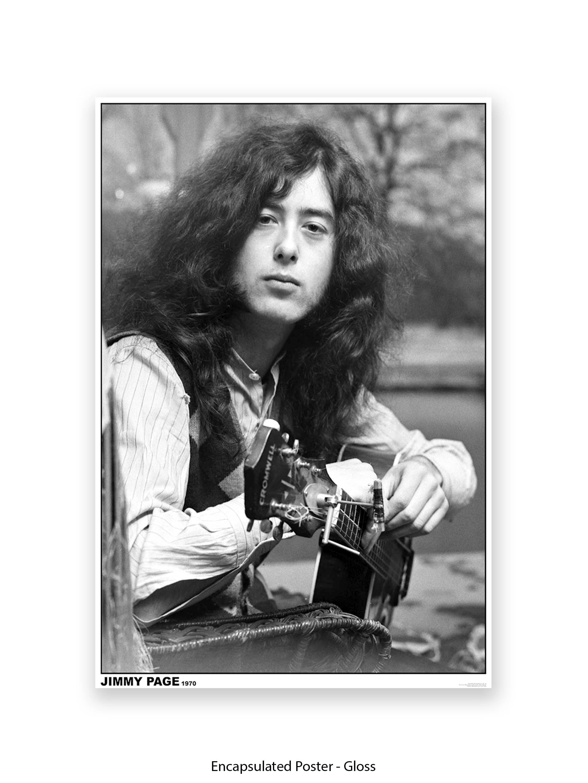 Jimmy Page - Led Zeppelin Guitar Legend Poster - Classic Rock Wall