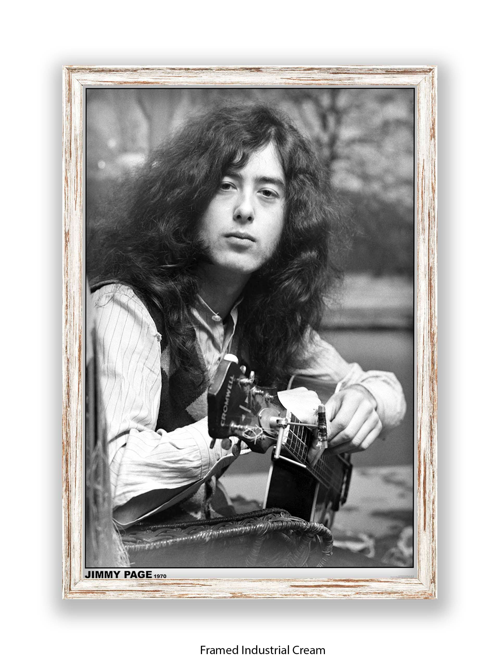 Jimmy Page - Led Zeppelin Guitar Legend Poster - Classic Rock Wall