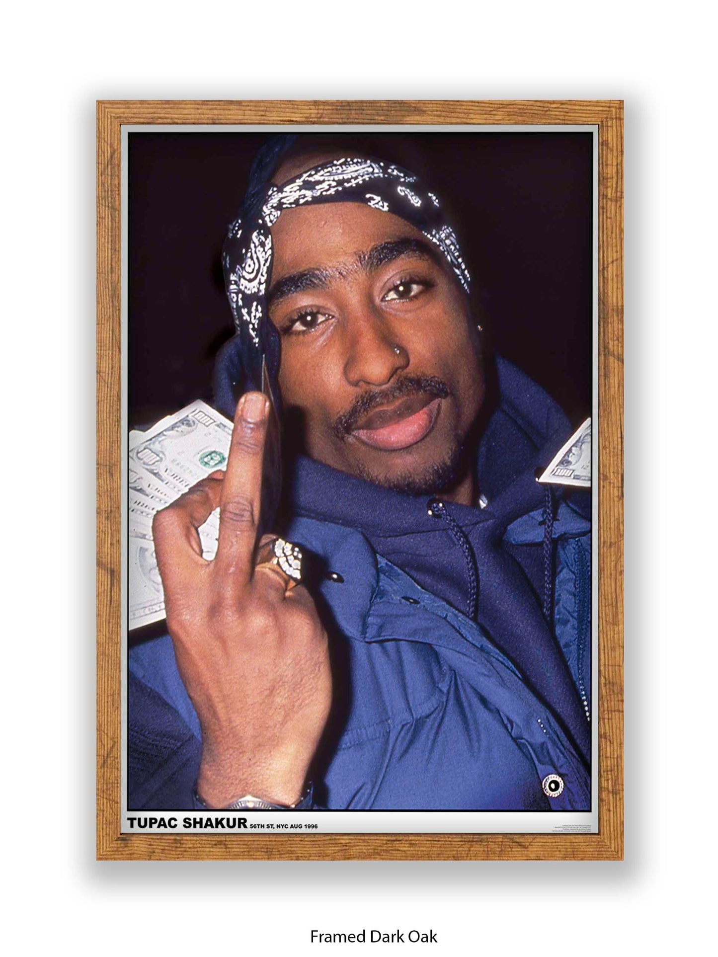 Tupac Shakur - 56th St, NYC Aug 1996 - Poster