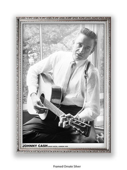 Johnny Cash - Savoy Hotel - London 1959 - Poster