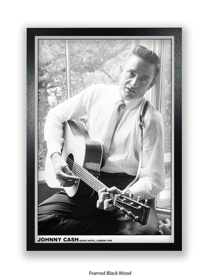 Johnny Cash - Savoy Hotel - London 1959 - Poster