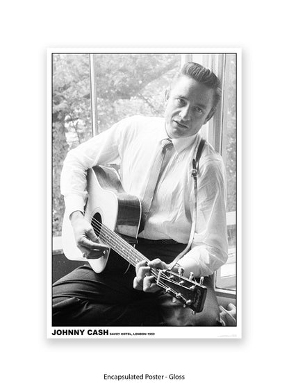 Johnny Cash - Savoy Hotel - London 1959 - Poster