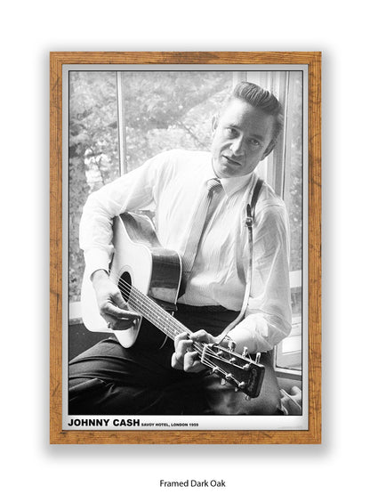Johnny Cash - Savoy Hotel - London 1959 - Poster