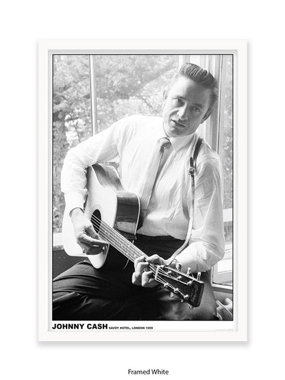Johnny Cash - Savoy Hotel - London 1959 - Poster