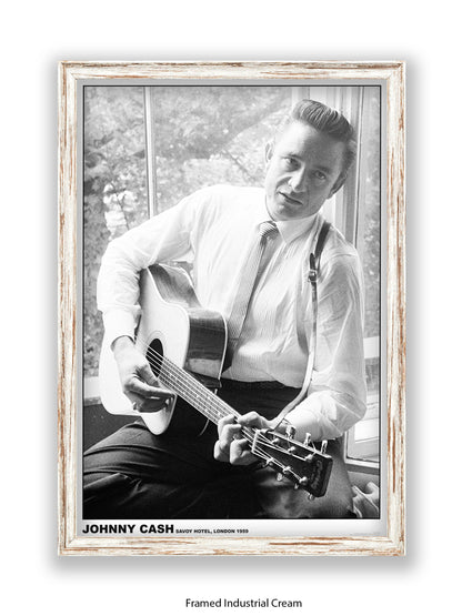 Johnny Cash - Savoy Hotel - London 1959 - Poster