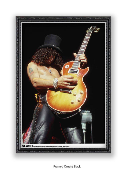 Guns and Roses - Slash - Orange County Speedway, Middleton, NYC 1988 - Poster