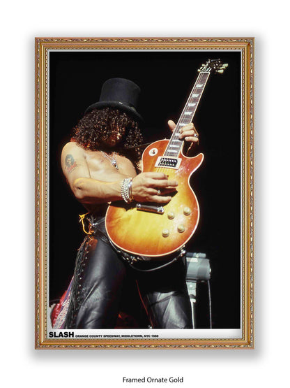 Guns and Roses - Slash - Orange County Speedway, Middleton, NYC 1988 - Poster