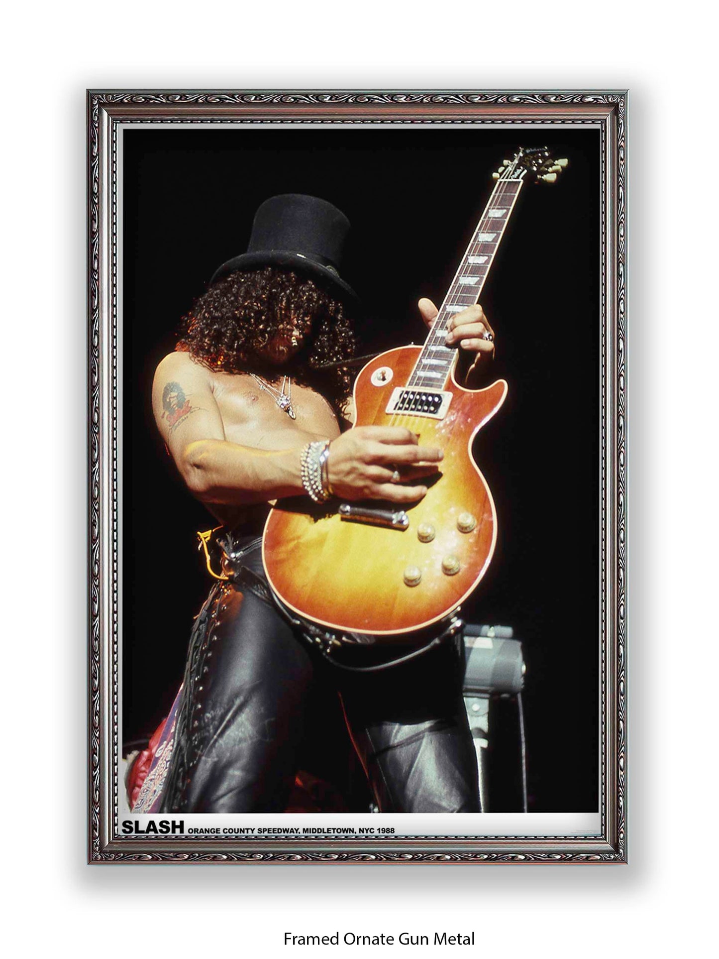 Guns and Roses - Slash - Orange County Speedway, Middleton, NYC 1988 - Poster