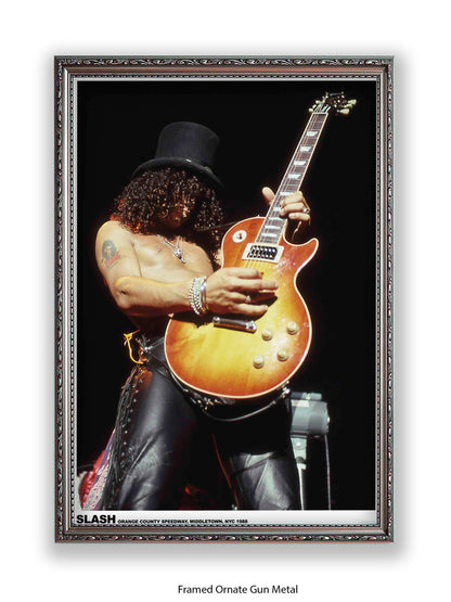 Guns and Roses - Slash - Orange County Speedway, Middleton, NYC 1988 - Poster