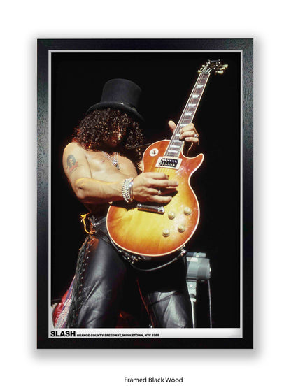 Guns and Roses - Slash - Orange County Speedway, Middleton, NYC 1988 - Poster