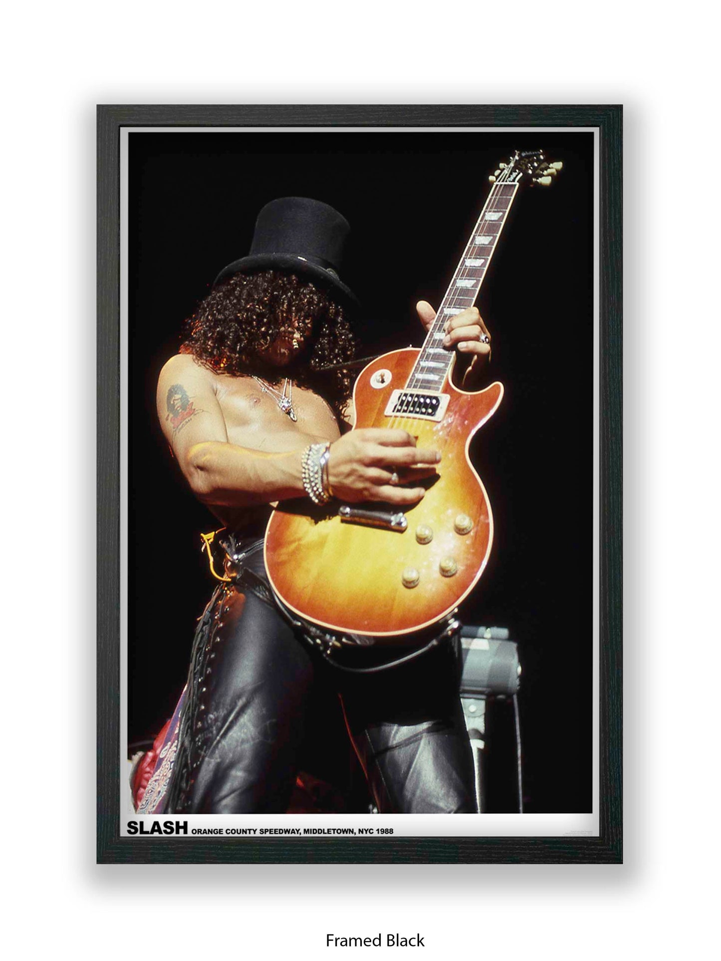 Guns and Roses - Slash - Orange County Speedway, Middleton, NYC 1988 - Poster