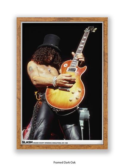 Guns and Roses - Slash - Orange County Speedway, Middleton, NYC 1988 - Poster