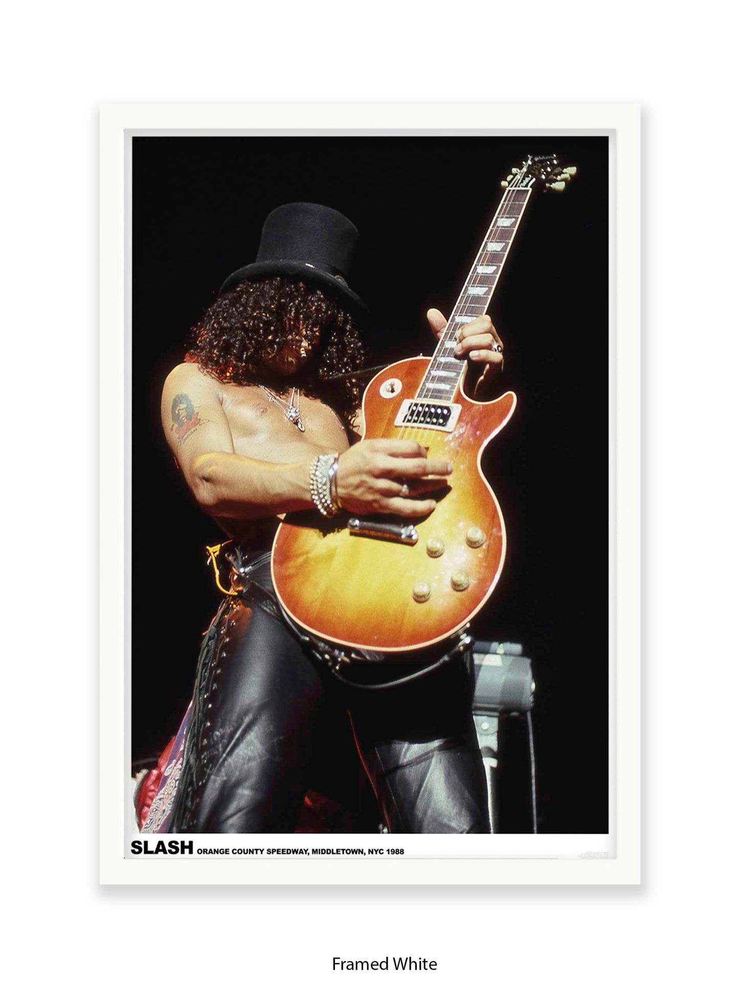 Guns and Roses - Slash - Orange County Speedway, Middleton, NYC 1988 - Poster