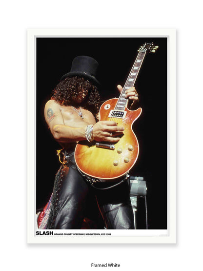 Guns and Roses - Slash - Orange County Speedway, Middleton, NYC 1988 - Poster
