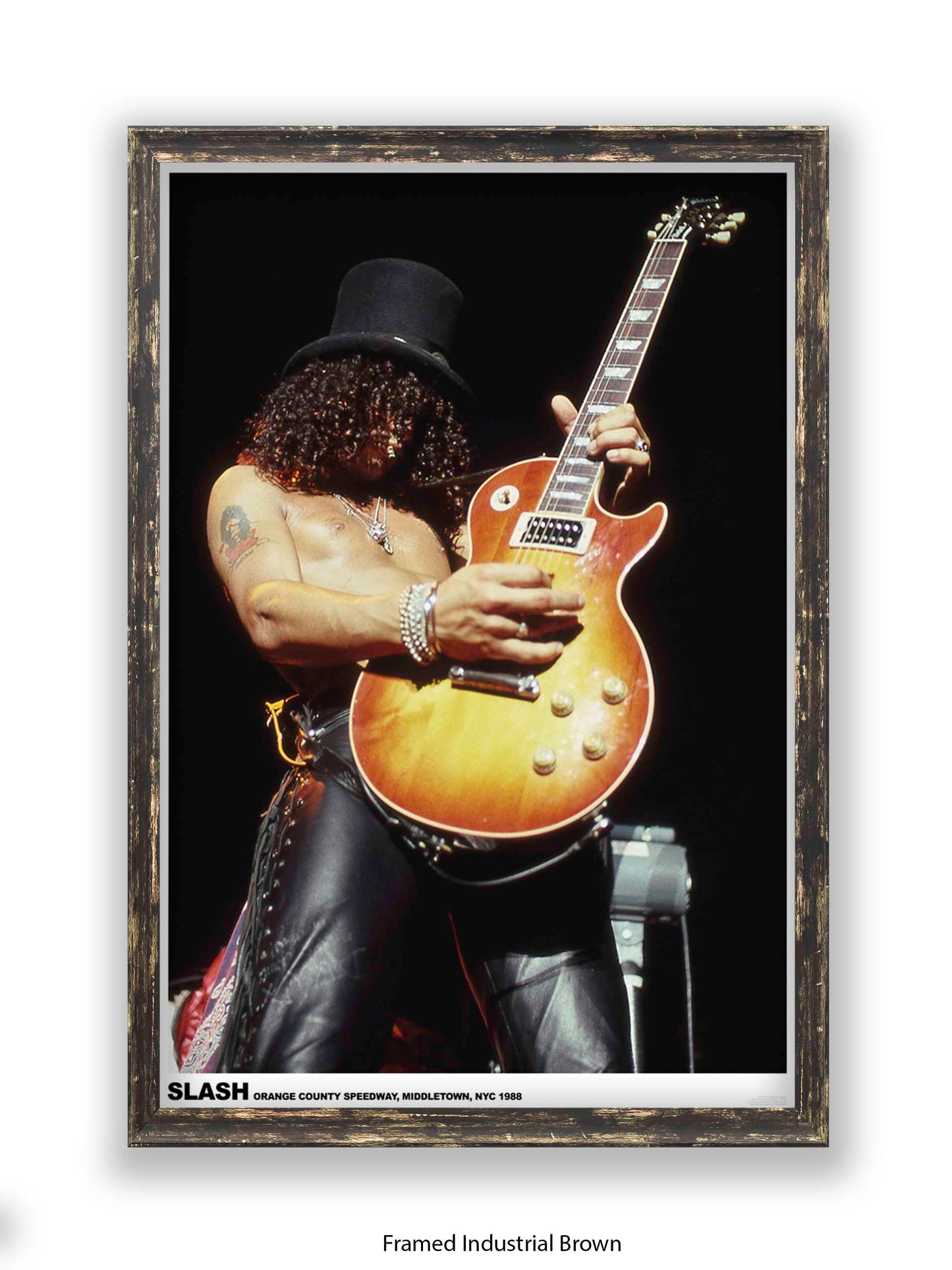 Guns and Roses - Slash - Orange County Speedway, Middleton, NYC 1988 - Poster