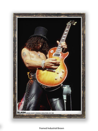 Guns and Roses - Slash - Orange County Speedway, Middleton, NYC 1988 - Poster