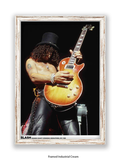 Guns and Roses - Slash - Orange County Speedway, Middleton, NYC 1988 - Poster