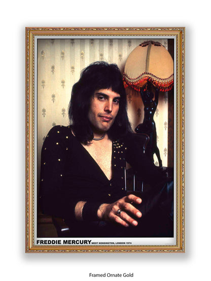 Queen - Freddie Mercury - West Kensington, London 1974 - Poster
