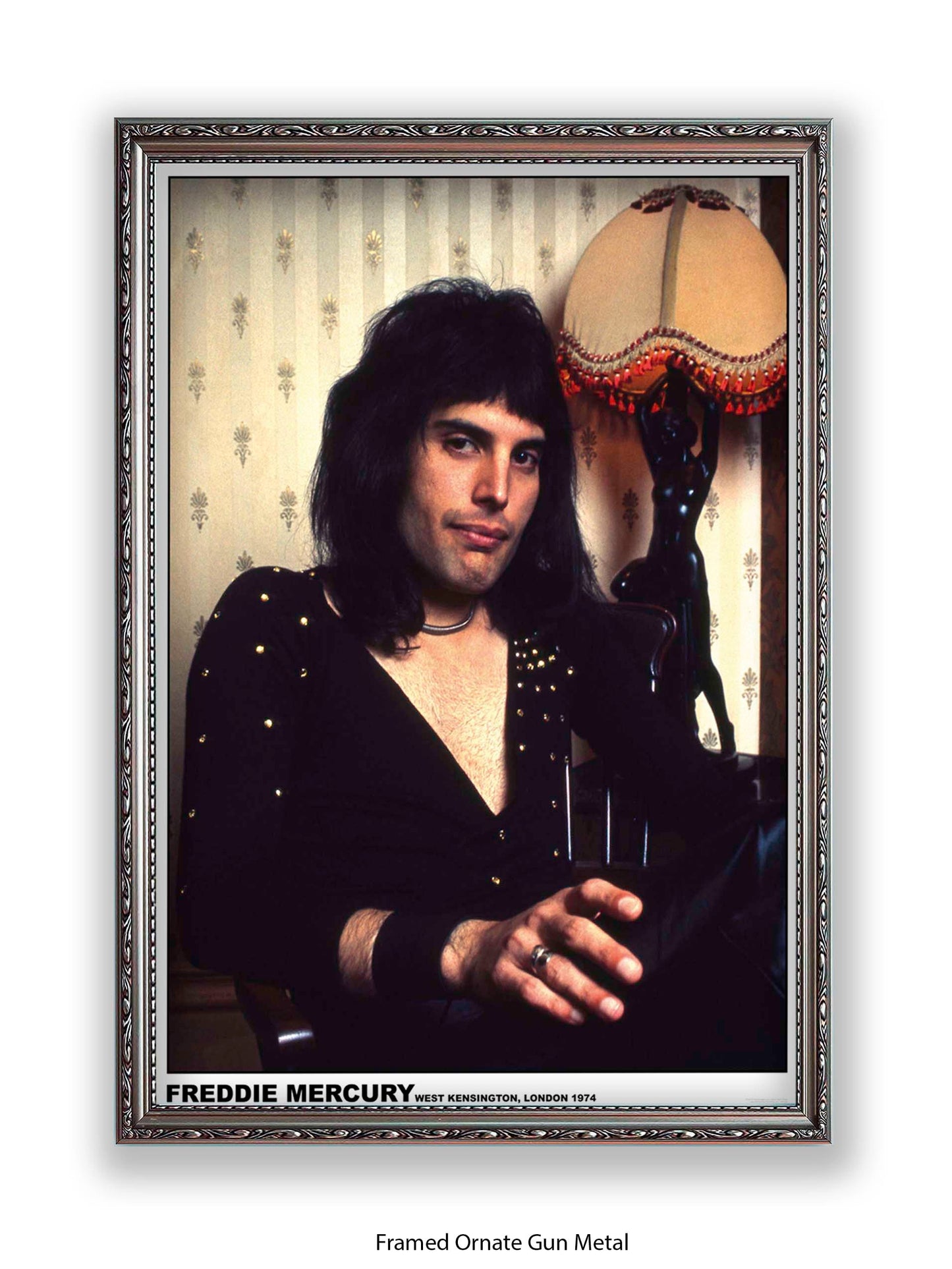 Queen - Freddie Mercury - West Kensington, London 1974 - Poster
