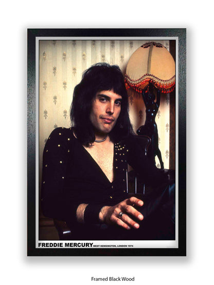 Queen - Freddie Mercury - West Kensington, London 1974 - Poster